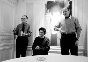 François Rouan, Jean-Michel Alberola et Jean Legac, 1992 photographe Georges Poncet